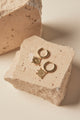 Diamonte Sleeper EOL Disc Gold Earrings