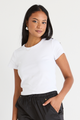 Ever White Longer Baby Rib Tee