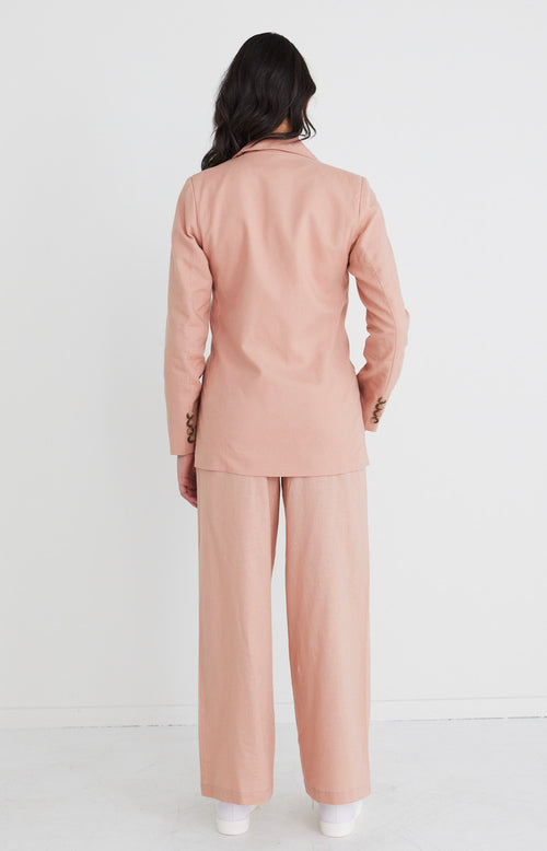 Constant Blush Linen Blazer WW Blazer RE:Union   