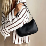 black shoulder bag