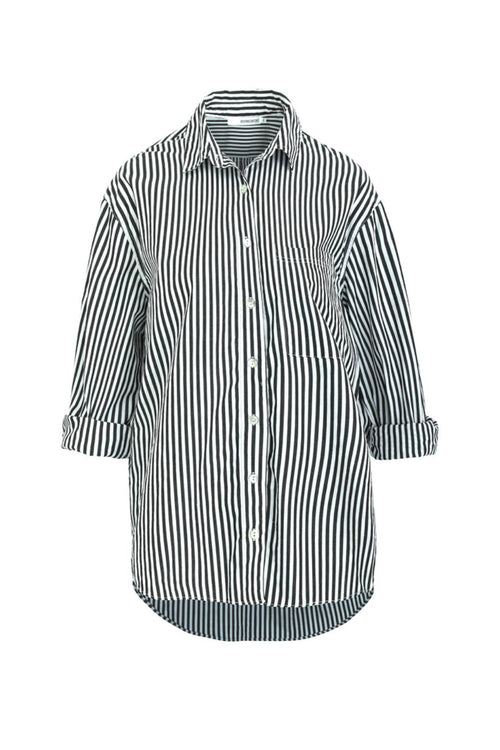 You Got This Black Stripe Poplin Oversized Shirt WW Shirt Stories be Told   