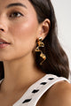 Long Gold Ribbon Earrings