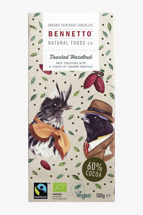 Fairtrade Chocolate Toasted Hazelnut (Stone) 100gm