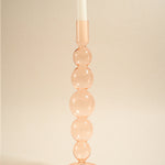 orange glass candle holder