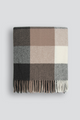 Glenburn Tan Multi Check 150x180cm Wool Throw