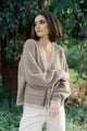 Romi Hazelnut Wool Blend Border Cardi