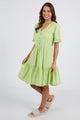 Hailey Keylime Stripe Tiered Dress