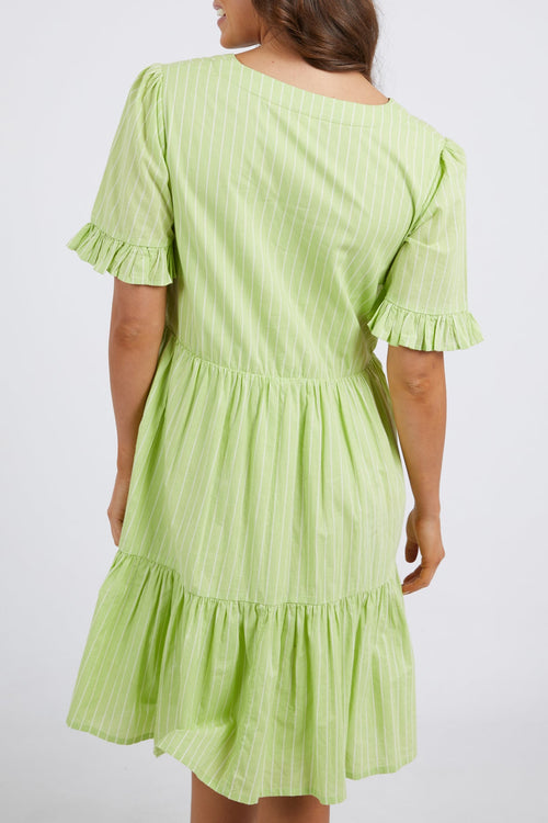 Hailey Keylime Stripe Tiered Dress WW Dress Elm   