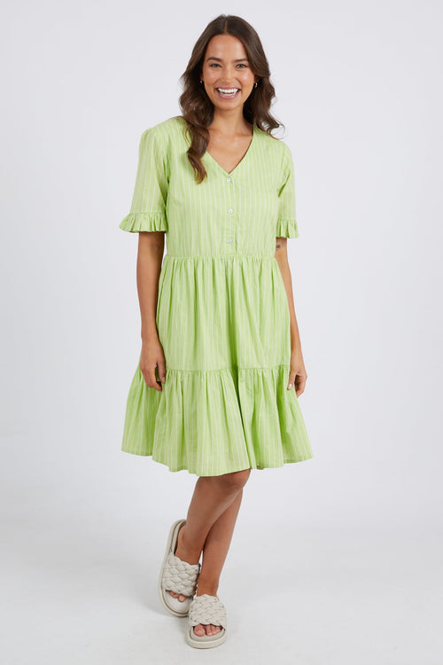 Hailey Keylime Stripe Tiered Dress WW Dress Elm   