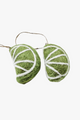 Hanging Felt Lime Slice Xmas Decoration