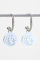 Heavenly Sterling Silver Plate EOL Circle Pendant Hoop Earrings