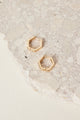 Hexagonal Gold Hoop Earring