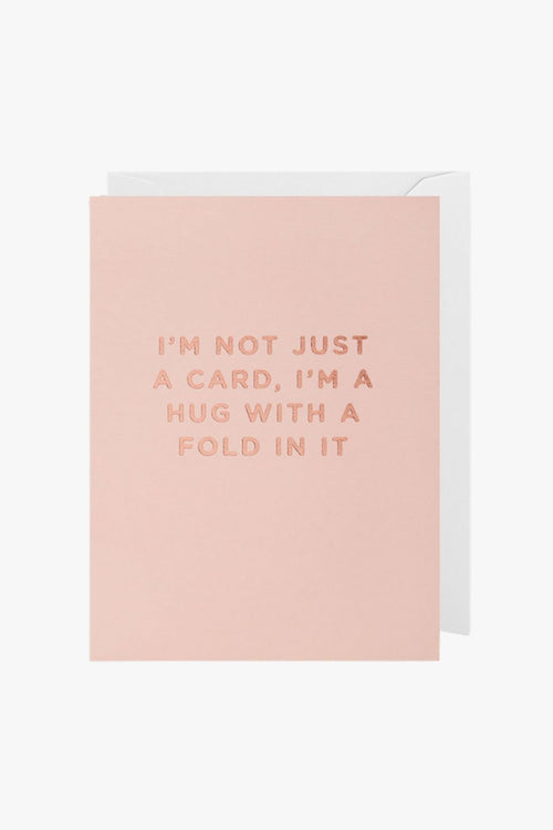 I'm a Hug With a Fold Small Pink Greeting Card HW Greeting Cards Oxted   