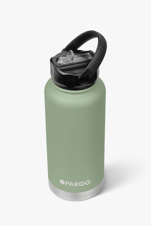 Green reusable drink bottle