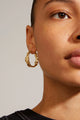 Julietta Beaten Gold Recycled Hoop Earrings