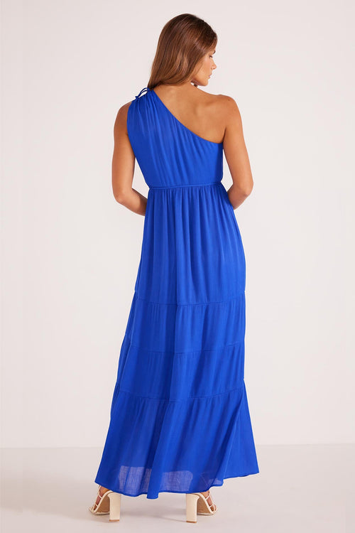 Kameo Cobalt One Shoulder Maxi Dress WW Dress Mink Pink   