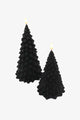 LED Christmas Tree Wax Candle 15cm Black