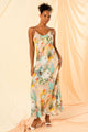 Lia Blue Multi Print Strappy Maxi Dress