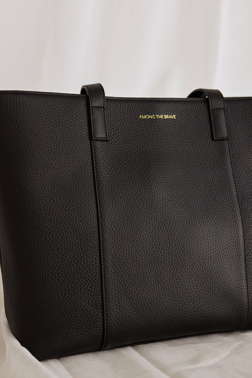 Black leather Tote