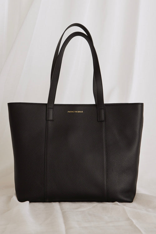 Black leather Tote