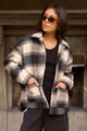 Mindful Charcoal Check Oversized Shacket