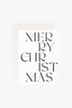 Modern White Merry Christmas Greeting Card