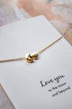 Moon + Heart 14k Gold Plate Necklace