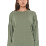 Neve Alpine Green Merino Knit Crew