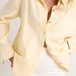 Optimum Lemon Linen Oversized Shirt