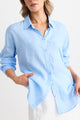 Optimum Sky Blue Stripe Linen Oversized Shirt