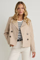 Pathway Taupe Cropped Trench Jacket