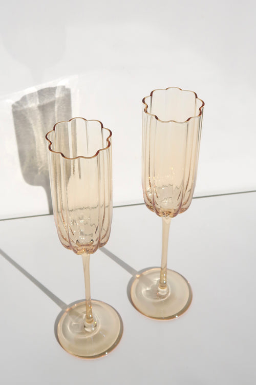 Orange Champagne Glass