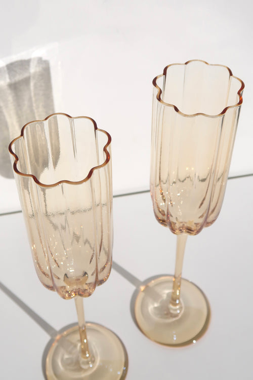 Orange Champagne Glass