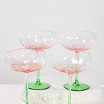 Petal Watermelon Cocktail Glass Set 4