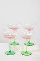 Petal Watermelon Cocktail Glass Set 4