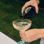 Ripple Pink Green Martini Glass