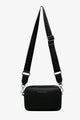 Plunder Black Crossbody Bag Webbed Strap