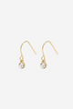 Lucia Crystal Pendant Hook Earrings Gold