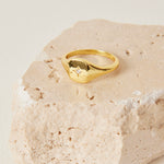 Rectangle Signet EOL Gold Ring