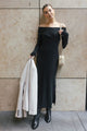 Reputation Black Off Shoulder Jersey Maxi Dress