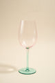 Ripple Pink Green Tall Wine Glass