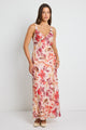 Romance Blush Floral Strappy Floaty Maxi Dress