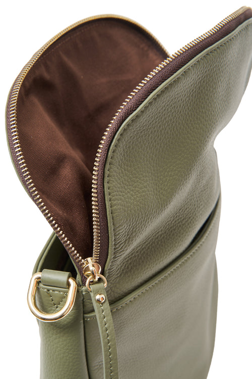 Saben FiFi Cactus Leather Shoulder Bag