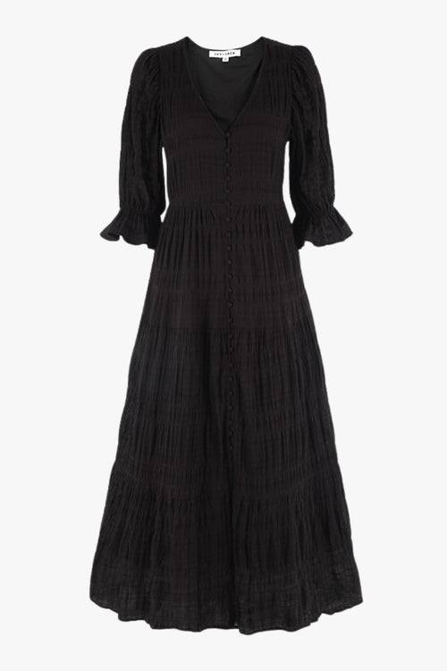 Black Cotton Maxi Dress