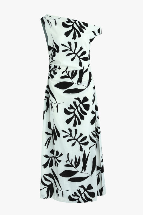 black and white maxi dress