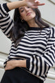 Sierra Black Stone Stripe Knit Jumper