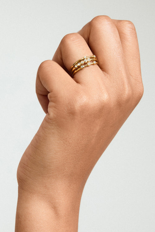 gold stack ring set