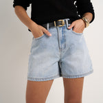 light denim shorts