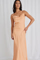 Sovereign Melon Satin Strappy Maxi Dress