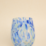 stemless blue glass